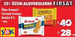 ÜLKER KREMALI/ PORTAKAL KREMALI BİSKÜVİ 8'Lİ